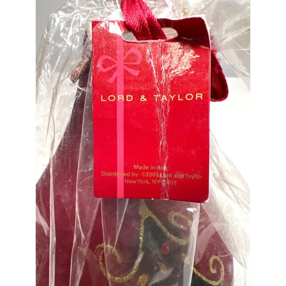 Christmas Tree Shaped Red Candle By Lord & Taylor In Decorative Wrap - Picture 3 of 3